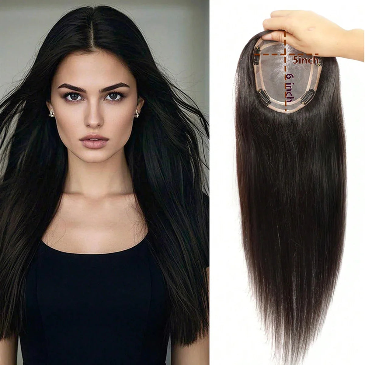 Clip-in hair topper